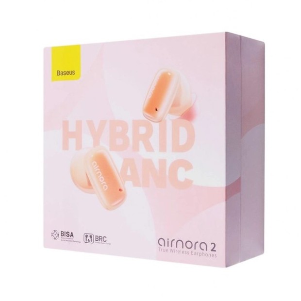 Беспроводные наушники-гарнитура вакуумные Baseus AirNora 2 (Orange) Беспроводные наушники-гарнитура вакуумные Baseus AirNora 2 (Orange)