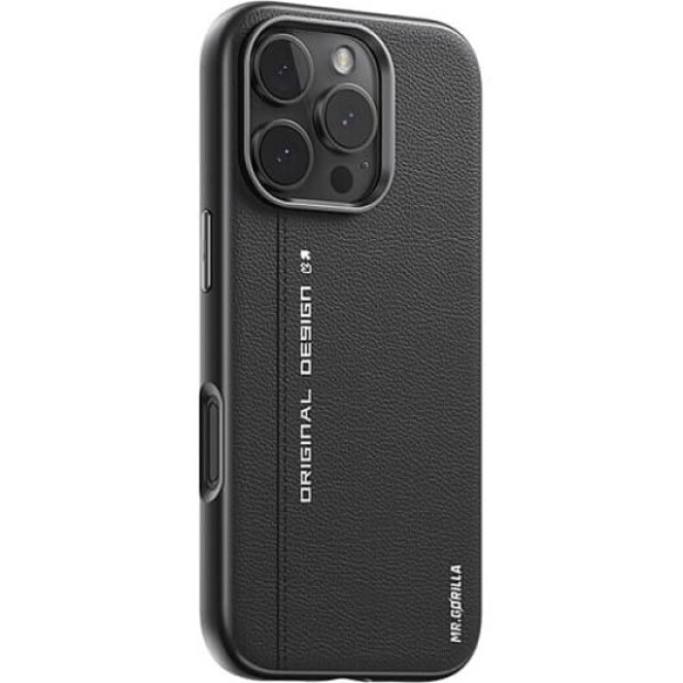 Чохол Blueo Premium Leather MagSafe для Apple iPhone 16 Pro Max (Чорний)