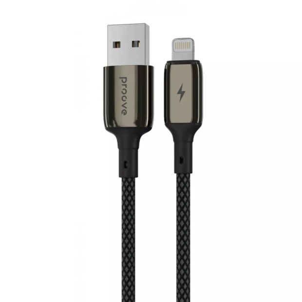 USB-кабель Proove Dense Metal 2.4A (1м) (Lightning) (Black)
