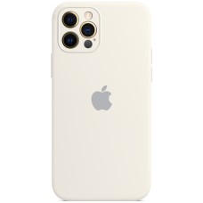 Оригінальний силіконовий чохол RoundCam для Apple iPhone 12 Pro (06) білого кольору.