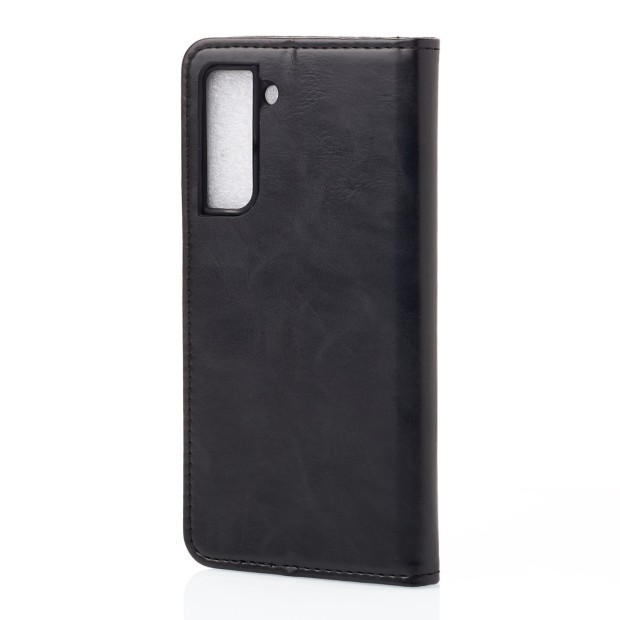Чехол-книжка Leather Elegant Samsung Galaxy S21 FE (Чёрный)