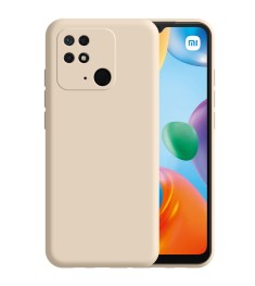 Силіконовий оригінальний 360 чохол для Xiaomi Redmi 10C (ShutCam) (Слонова кістк..