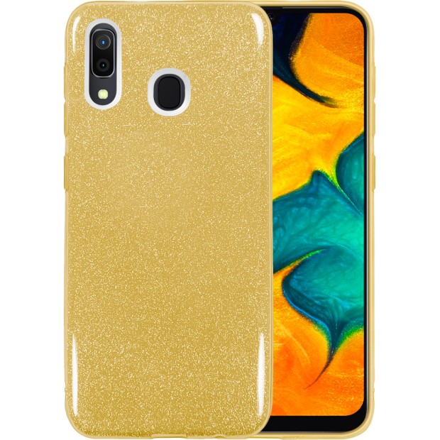 Силикон Glitter Samsung Galaxy A30 (2019) (Золотой)