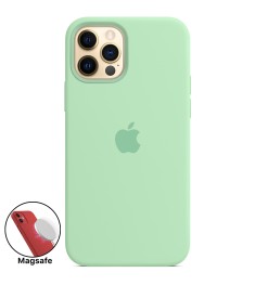 Оригінальний силіконовий чохол MagSafe для Apple iPhone 12 Pro Max (фісташковий)..