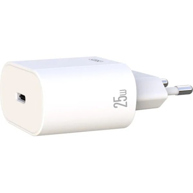 Адаптер зарядного пристрою XO L91 25 Вт (1Type-C) + кабель Lightning (Білий)
