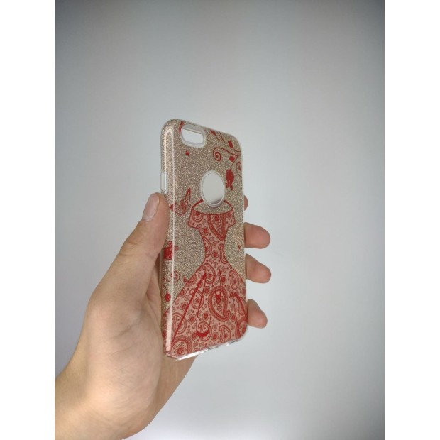 Силікон Glitter для Apple iPhone 6 / 6s (Golden Dress)