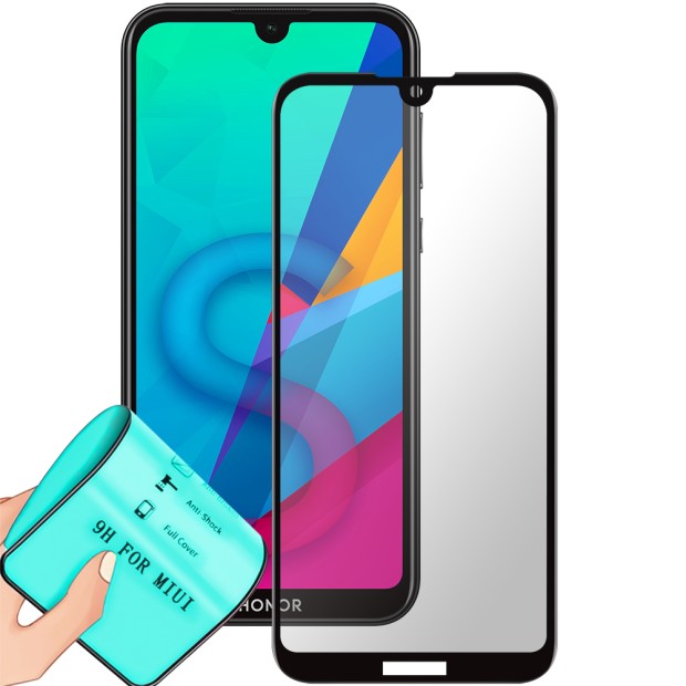 Защитное стекло 5D Ceramic Huawei Y5 (2019) / Honor 8S Black