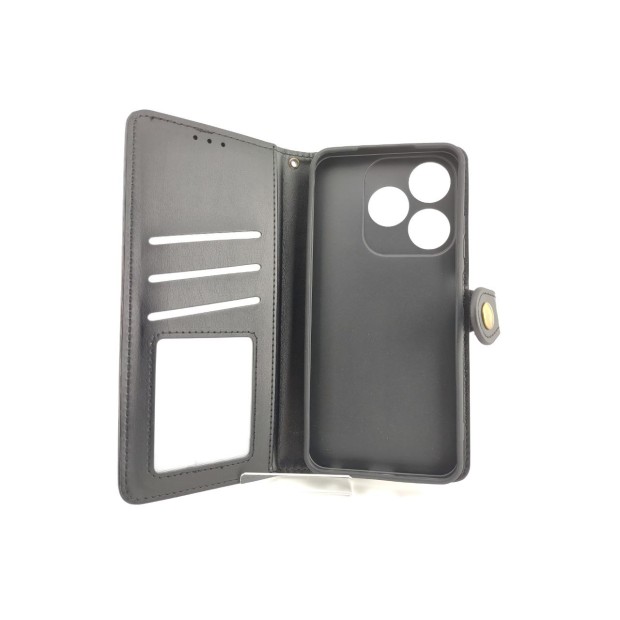 Leather Book Gallant Case for Tecno Spark 10C (Black)