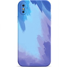 Силіконовий чохол WAVE Watercolor для iPhone XS Max (синій)