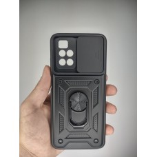 Чохол-бампер Ring Serge Armor Case для Xiaomi Redmi 10 (ShutCam) (Чорний)