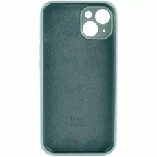 Силіконовий оригінальний круглий чохол для Apple iPhone 15 (55) темно-зелений.