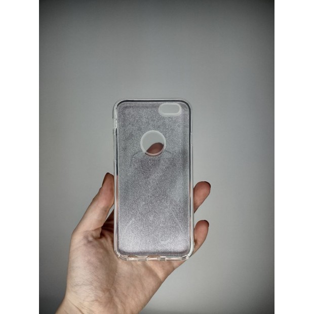 Силикон Glitter Apple iPhone 6 / 6s (Silver Dress 02)