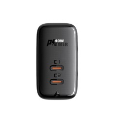 СЗУ-адаптер Acefast A9 40W PD QC 2Type-C 3A (Чёрный)
