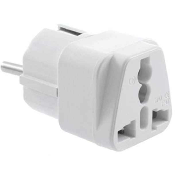 Мережевий перехідник ArmorStandart UK to EU пластик (Білий) AR