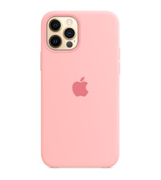 Силіконовий оригінальний кейс Apple iPhone 12 Pro Max (36) Яскраво-рожевий.