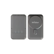 Бездротовий акумулятор Walker WB-710 15W 10000mAh+вбудований кабель USB / Type-C / Lightning (Black)