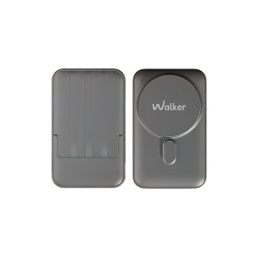 Беспроводной аккумулятор Walker WB-710 15W 10000mAh+встроенный кабель USB/Type-C/Lightning (Black)