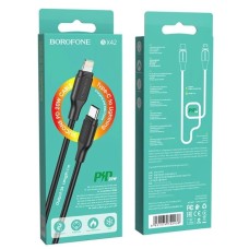 USB-кабель Borofone BX42 PD 1m (Type-C на Lightning) (Чорний)