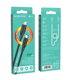 USB-кабель Borofone BX42 PD 1m (Type-C на Lightning) (Чорний)