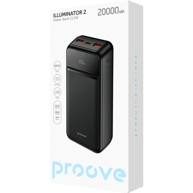 PowerBank Proove Illuminator 2 22.5W 30000мАг (чорний) PBIP30212201