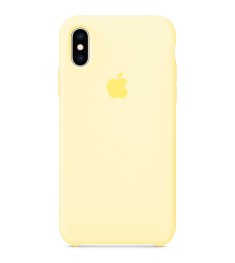 Силіконовий оригінальний чохол Apple для iPhone X  /  XS (51) Mellow Yellow