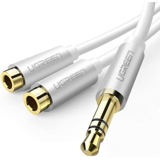 Сплиттер UGREEN AV123 3.5mm - 2 x 3.5mm (20cm) (White) (10780)