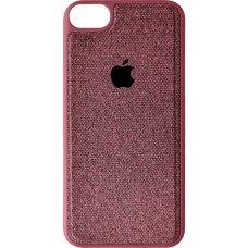 Силикон Textile Apple iPhone 7 / 8 / SE (2020) (Бордовый)