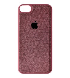 Силикон Textile Apple iPhone 7 / 8 / SE (2020) (Бордовый)
