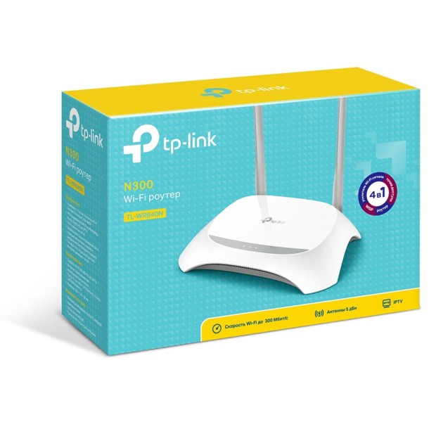 Бездротовий роутер-маршрутизатор TP-Link TL-WR840N 2.4 ГГц