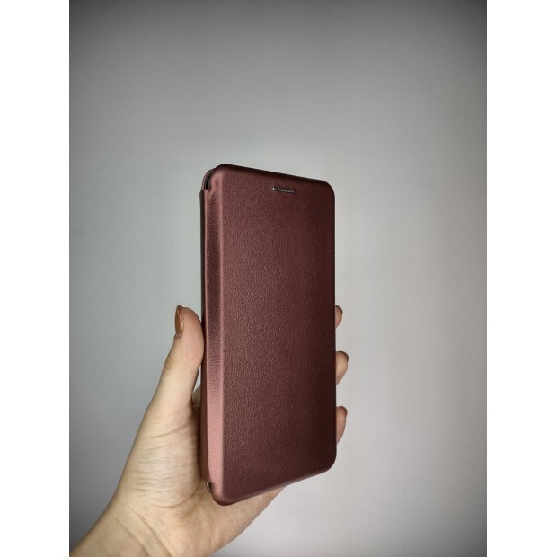 Оригінальний чохол-книжка для Xiaomi Redmi Note 12 4G (Бордовий)