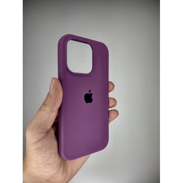 Силіконовий оригінальний чохол для Apple iPhone 15 Pro (28) Brinjal
