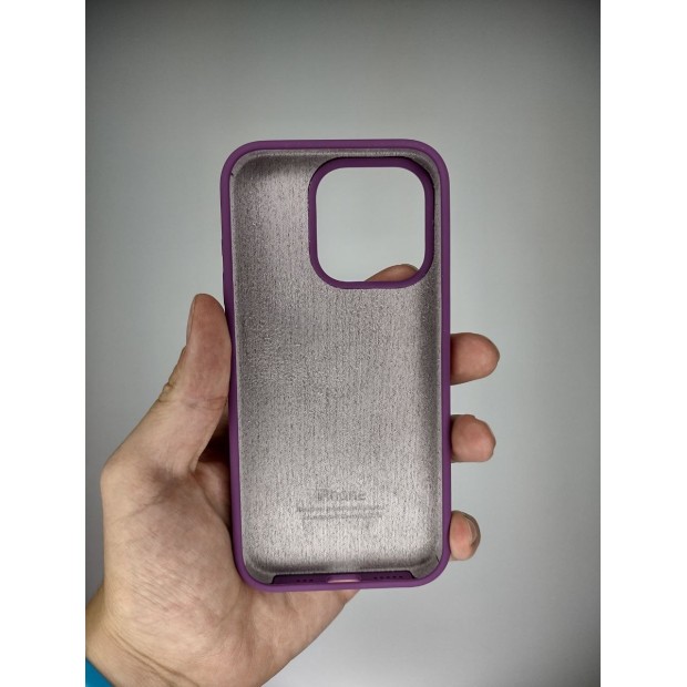 Силіконовий оригінальний чохол для Apple iPhone 15 Pro (28) Brinjal