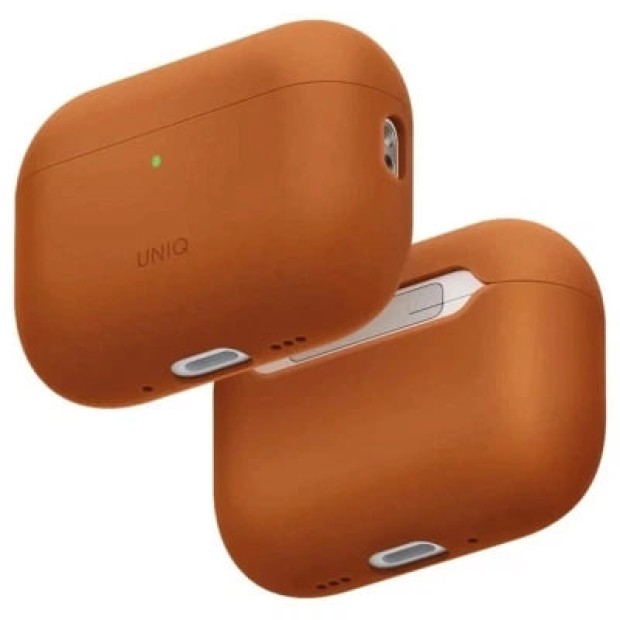 Чохол для навушників UNIQ Lino Silicone Apple AirPods Pro 3 (Orange)