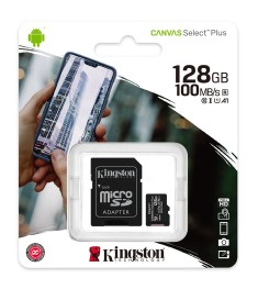 Kingston Canvas Select Plus MicroSDXC 128Gb (UHS-1) (A1) (Class 10) + SD адаптер..
