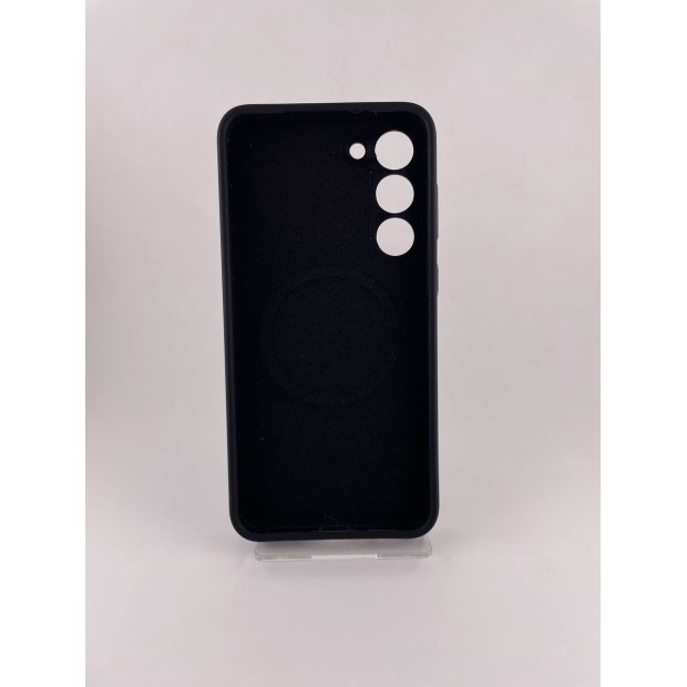 Чохол Silicone Case with MagSafe для Samsung Galaxy S23 Plus (Чорний)