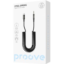 Кабель AUX Proove Steel Spring (Type-C - 3.5mm) (1м) (Чорний) ACSS00005201