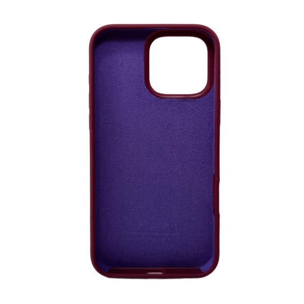 Силикон Original Round Case Apple iPhone 16 Pro (57) Marsala