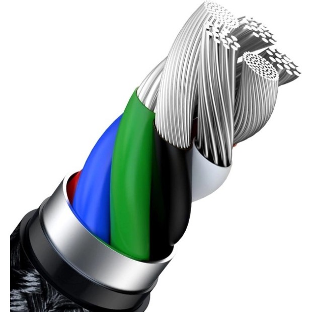 USB-кабель Baseus Cafule Metal Data 20W (1m) (Type-C to Lightning) (Чёрный) CATLJK-A01