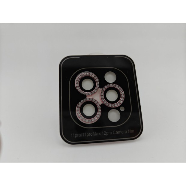 Захисне скло на камеру Diamond Glass для Apple iPhone 11 / 11 Pro / 11 Pro Max / 12 / 12 Mini / 12 Pro (Рожеве / Р)