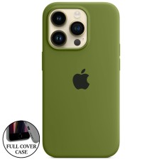 Силіконовий оригінальний чохол для Apple iPhone 14 Pro (46) Глибокий зелений