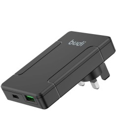 СЗП-адаптер Budi AC337B GaN2Pro 65W (1Type-C / 1USB) (Чорний) U