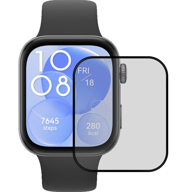 Захисне скло 5D Huawei Watch Fit 3 Чорне