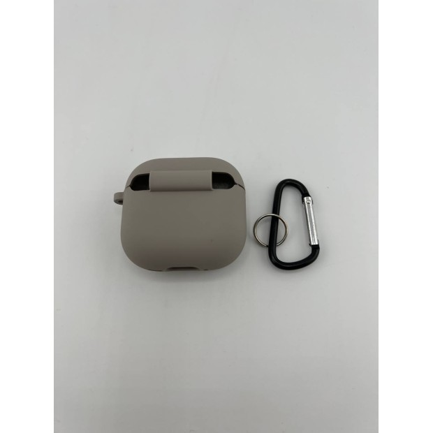 Чохол для навушників Full Silicone Case with Microfiber Apple AirPods 4 (33) Pebble