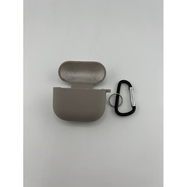 Чохол для навушників Full Silicone Case with Microfiber Apple AirPods 4 (33) Pebble