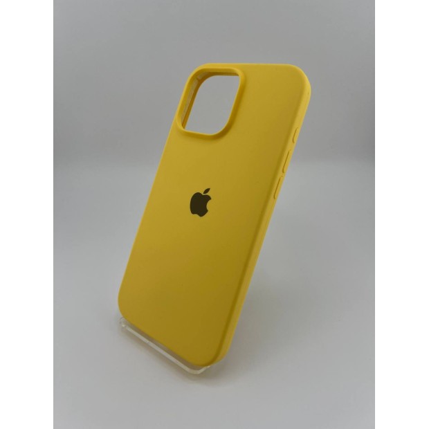 Силіконовий оригінальний круглий чохол для Apple iPhone 16 Pro Max (13) Жовтий