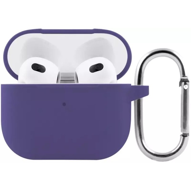 Чехол для наушников Full Silicone Case with Microfiber Apple AirPods 3 (34) Lavender Gray