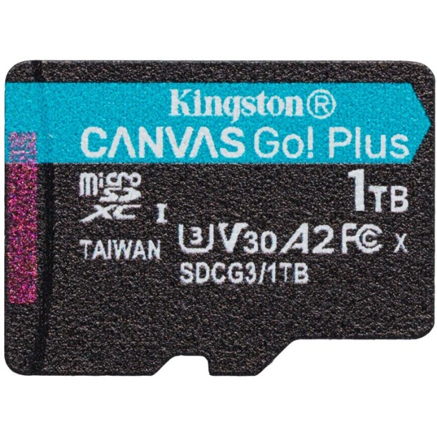 Карта памяти Kingston Canvas Go! Plus MicroSDXC 1TB (UHSI/U3) (Class 10) (A2) + SD-адаптер (SDCG3)