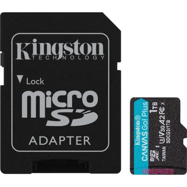 Карта пам'яті Kingston Canvas Go! Plus MicroSDXC 1TB (UHS-I / U3) (Клас 10) (A2) + SD-адаптер (SDCG3)