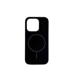 Силикон Original Round Case with MagSafe Apple iPhone 15 Pro (07) Black