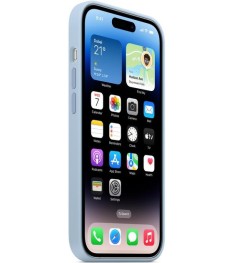 Силіконовий чохол Original Round Case Apple iPhone 13  /  14 (53) Небесно-блакит..
